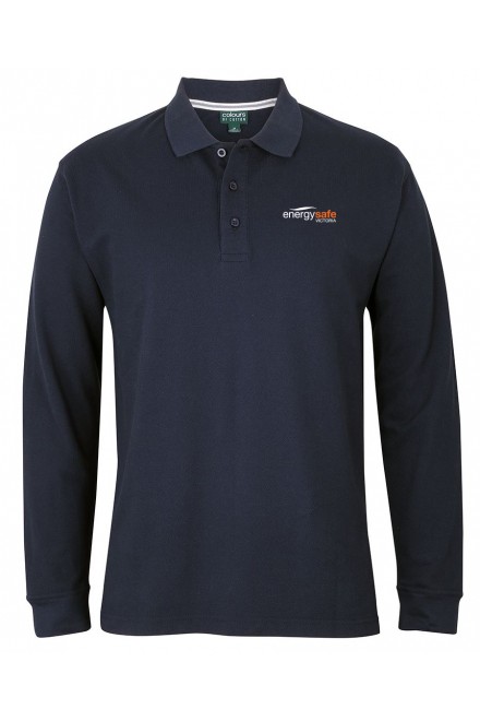 Cotton Pique Long Sleeve Polo